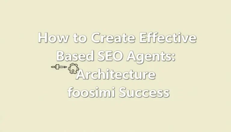 КАК СОЗДАТЬ ЭФФЕКТИВНЫЕ SEO-АГЕНТЫ НА ОСНОВЕ ИИ: АРХИТЕКТУРА УСПЕХА
