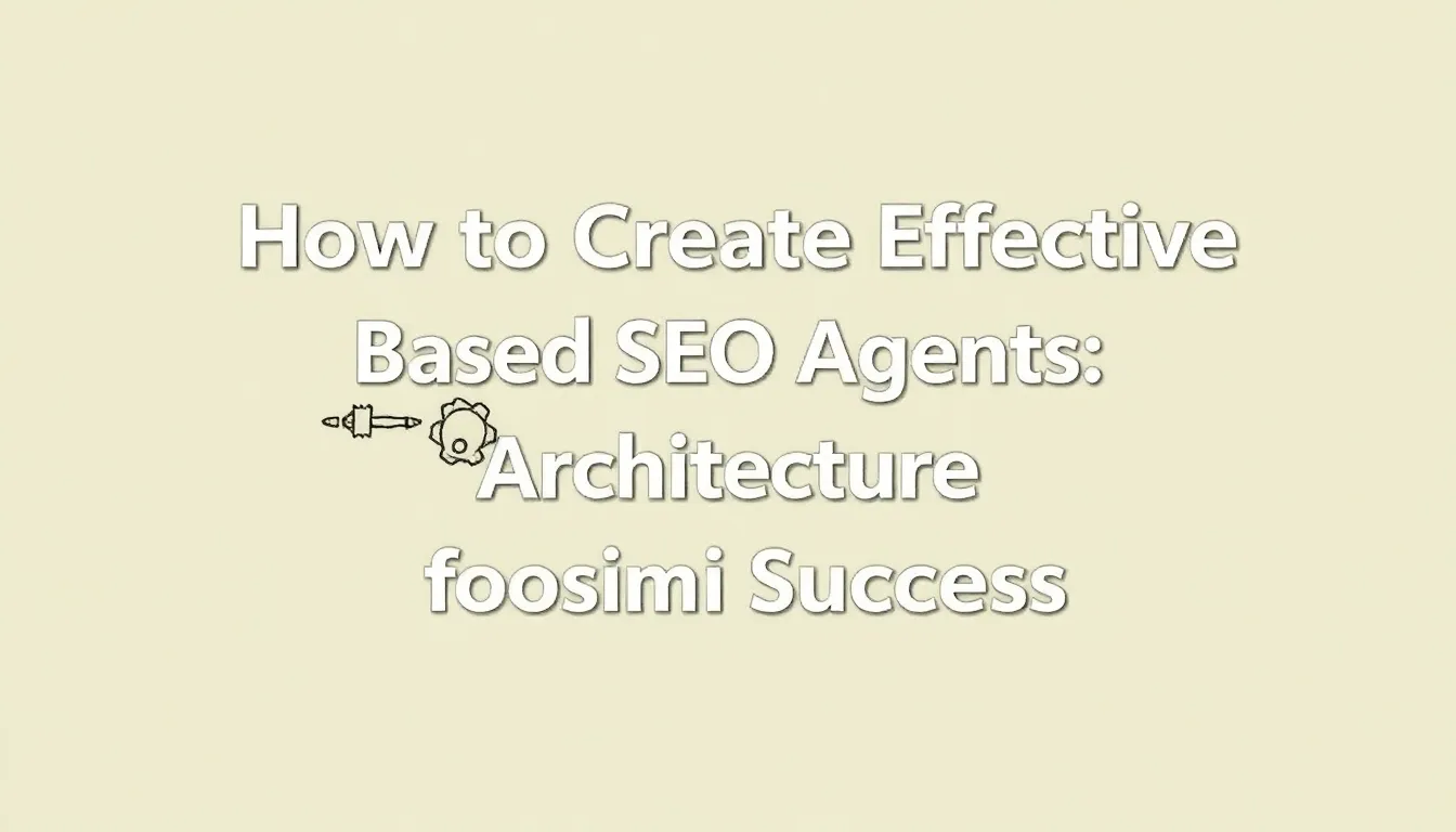 КАК СОЗДАТЬ ЭФФЕКТИВНЫЕ SEO-АГЕНТЫ НА ОСНОВЕ ИИ: АРХИТЕКТУРА УСПЕХА